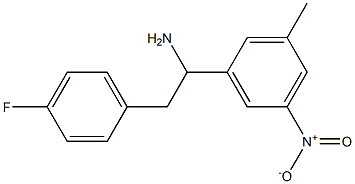 2-(4-fluorophenyl)-1-(3-methyl-5-nitrophenyl)ethan-1-amine 구조식 이미지