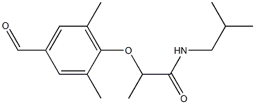 2-(4-formyl-2,6-dimethylphenoxy)-N-(2-methylpropyl)propanamide 구조식 이미지