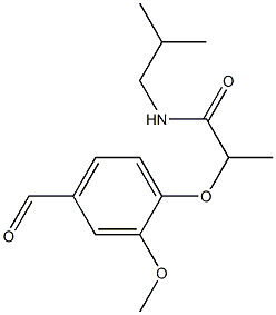 2-(4-formyl-2-methoxyphenoxy)-N-(2-methylpropyl)propanamide 구조식 이미지