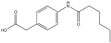 2-(4-hexanamidophenyl)acetic acid 구조식 이미지