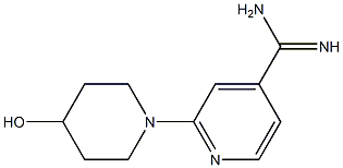 2-(4-hydroxypiperidin-1-yl)pyridine-4-carboximidamide Structure
