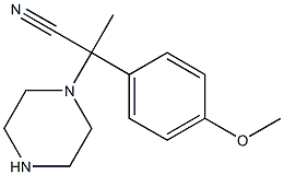 2-(4-methoxyphenyl)-2-(piperazin-1-yl)propanenitrile 구조식 이미지