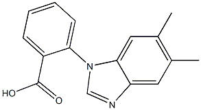 2-(5,6-dimethyl-1H-1,3-benzodiazol-1-yl)benzoic acid 구조식 이미지