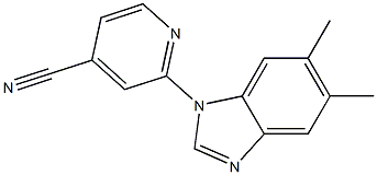 2-(5,6-dimethyl-1H-benzimidazol-1-yl)isonicotinonitrile 구조식 이미지