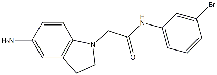 2-(5-amino-2,3-dihydro-1H-indol-1-yl)-N-(3-bromophenyl)acetamide Structure