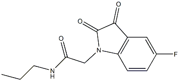 2-(5-fluoro-2,3-dioxo-2,3-dihydro-1H-indol-1-yl)-N-propylacetamide 구조식 이미지