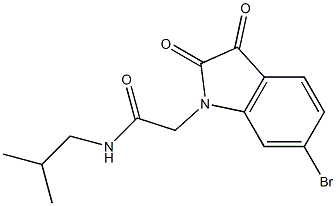 2-(6-bromo-2,3-dioxo-2,3-dihydro-1H-indol-1-yl)-N-(2-methylpropyl)acetamide Structure