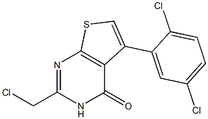 2-(chloromethyl)-5-(2,5-dichlorophenyl)-3H,4H-thieno[2,3-d]pyrimidin-4-one 구조식 이미지