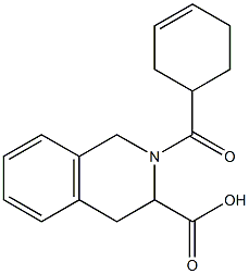 2-(cyclohex-3-en-1-ylcarbonyl)-1,2,3,4-tetrahydroisoquinoline-3-carboxylic acid Structure