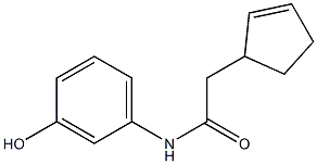 2-(cyclopent-2-en-1-yl)-N-(3-hydroxyphenyl)acetamide Structure