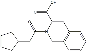 2-(cyclopentylacetyl)-1,2,3,4-tetrahydroisoquinoline-3-carboxylic acid Structure