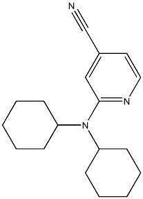 2-(dicyclohexylamino)pyridine-4-carbonitrile 구조식 이미지
