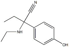 2-(ethylamino)-2-(4-hydroxyphenyl)butanenitrile 구조식 이미지
