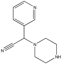 2-(piperazin-1-yl)-2-(pyridin-3-yl)acetonitrile Structure