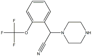 2-(piperazin-1-yl)-2-[2-(trifluoromethoxy)phenyl]acetonitrile Structure