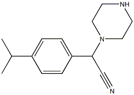 2-(piperazin-1-yl)-2-[4-(propan-2-yl)phenyl]acetonitrile Structure