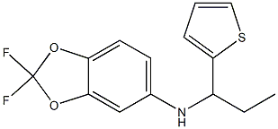 2,2-difluoro-N-[1-(thiophen-2-yl)propyl]-2H-1,3-benzodioxol-5-amine 구조식 이미지