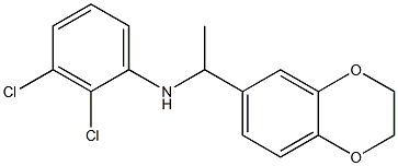 2,3-dichloro-N-[1-(2,3-dihydro-1,4-benzodioxin-6-yl)ethyl]aniline 구조식 이미지