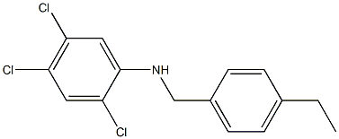 2,4,5-trichloro-N-[(4-ethylphenyl)methyl]aniline Structure