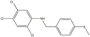 2,4,5-trichloro-N-{[4-(methylsulfanyl)phenyl]methyl}aniline 구조식 이미지