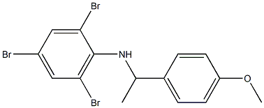 2,4,6-tribromo-N-[1-(4-methoxyphenyl)ethyl]aniline Structure