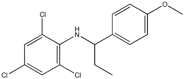 2,4,6-trichloro-N-[1-(4-methoxyphenyl)propyl]aniline 구조식 이미지