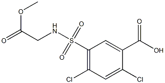 2,4-dichloro-5-[(2-methoxy-2-oxoethyl)sulfamoyl]benzoic acid 구조식 이미지