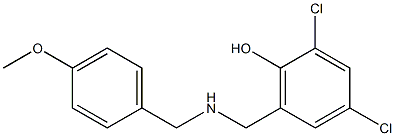 2,4-dichloro-6-({[(4-methoxyphenyl)methyl]amino}methyl)phenol Structure