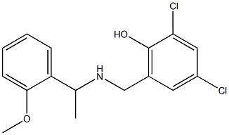 2,4-dichloro-6-({[1-(2-methoxyphenyl)ethyl]amino}methyl)phenol Structure
