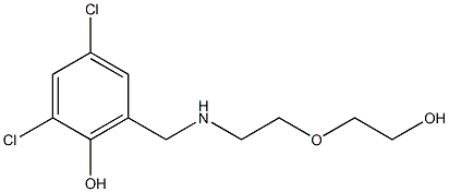 2,4-dichloro-6-({[2-(2-hydroxyethoxy)ethyl]amino}methyl)phenol 구조식 이미지