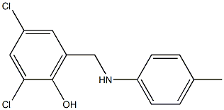 2,4-dichloro-6-{[(4-methylphenyl)amino]methyl}phenol 구조식 이미지