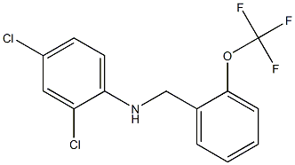 2,4-dichloro-N-{[2-(trifluoromethoxy)phenyl]methyl}aniline Structure