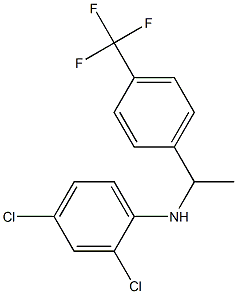 2,4-dichloro-N-{1-[4-(trifluoromethyl)phenyl]ethyl}aniline 구조식 이미지