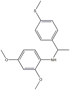 2,4-dimethoxy-N-{1-[4-(methylsulfanyl)phenyl]ethyl}aniline Structure