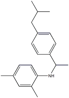 2,4-dimethyl-N-{1-[4-(2-methylpropyl)phenyl]ethyl}aniline Structure