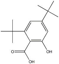2,4-di-tert-butyl-6-hydroxybenzoic acid 구조식 이미지