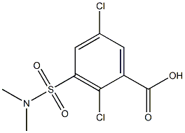 2,5-dichloro-3-[(dimethylamino)sulfonyl]benzoic acid Structure
