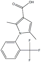 2,5-dimethyl-1-[2-(trifluoromethyl)phenyl]-1H-pyrrole-3-carboxylic acid 구조식 이미지