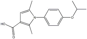 2,5-dimethyl-1-[4-(propan-2-yloxy)phenyl]-1H-pyrrole-3-carboxylic acid Structure