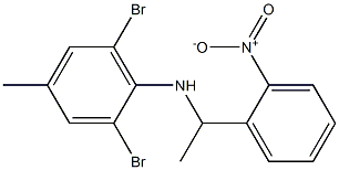 2,6-dibromo-4-methyl-N-[1-(2-nitrophenyl)ethyl]aniline 구조식 이미지