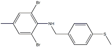 2,6-dibromo-4-methyl-N-{[4-(methylsulfanyl)phenyl]methyl}aniline Structure