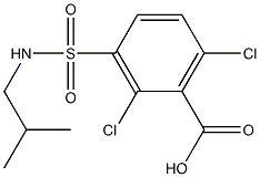 2,6-dichloro-3-[(2-methylpropyl)sulfamoyl]benzoic acid Structure