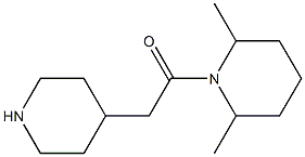 2,6-dimethyl-1-(piperidin-4-ylacetyl)piperidine Structure