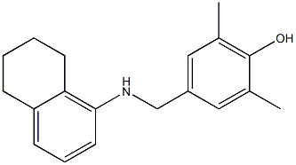 2,6-dimethyl-4-[(5,6,7,8-tetrahydronaphthalen-1-ylamino)methyl]phenol Structure