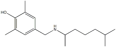 2,6-dimethyl-4-{[(6-methylheptan-2-yl)amino]methyl}phenol Structure