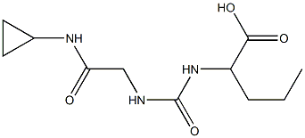 2-[({[2-(cyclopropylamino)-2-oxoethyl]amino}carbonyl)amino]pentanoic acid Structure