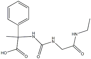 2-[({[2-(ethylamino)-2-oxoethyl]amino}carbonyl)amino]-2-phenylpropanoic acid Structure