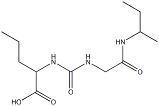 2-[({[2-(sec-butylamino)-2-oxoethyl]amino}carbonyl)amino]pentanoic acid Structure