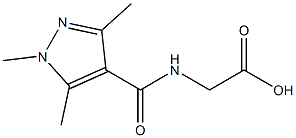 2-[(1,3,5-trimethyl-1H-pyrazol-4-yl)formamido]acetic acid Structure