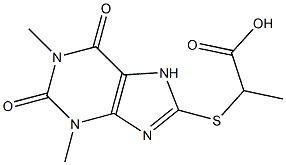 2-[(1,3-dimethyl-2,6-dioxo-2,3,6,7-tetrahydro-1H-purin-8-yl)thio]propanoic acid 구조식 이미지